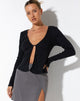Afbeelding van Xiur Cardi in Rib Black
