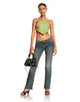 Afbeelding van Tinimi Crop Top in Drape Sequin Lime Green