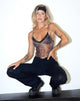 Afbeelding van Yenika Crop Top in Verloop Cheetah Bruin met Kant