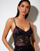 Afbeelding van Yenika Crop Top in Gothic Rose met kant