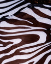 Wavey zebra zwart-wit met kant