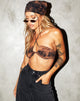 Afbeelding van Yessa Crop Top in Zwart Rust Tie Dye