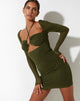 Afbeelding van Yuvila Bodycon Dress in Mesh Khaki