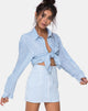 Afbeelding van Mini bezemrokje in Basic Stripe Blauw en Wit