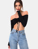 Afbeelding van Zalea Off The Shoulder Crop in Zwart