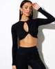 Afbeelding van Zen Crop Top in Rib Zwart
