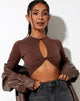 Afbeelding van Zen Crop Top in Diep Mahonie