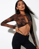 Afbeelding van Zen Crop Top in Zwart Rust Tie Dye