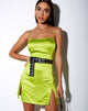 Afbeelding van Zenaya Slipjurk in Satijn Lime Green