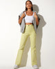 Afbeelding van Zoven Flare Broek in Groen Geo Retro