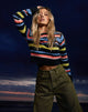 Afbeelding van Zutha Trui in Multi Stripe Blauw en Zwart
