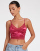Afbeelding van Dyrana Crop Top in Rose Flock Magenta