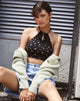 Afbeelding van Lelo Crop Top in Pretty Petal Zwart