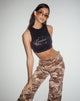 Afbeelding van Gimon Crop Top in Zwart Fantasia