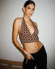 Afbeelding van Nanda Crop Top in Chain Tangle donkerbruin