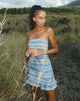 Afbeelding van Takiyo Mini Dress in Colourpop Check Green and Blue