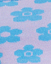 Schattig Bloemetjes Madeliefje Lila Blauw