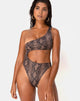 Afbeelding van Velo badpak in Snake Taupe