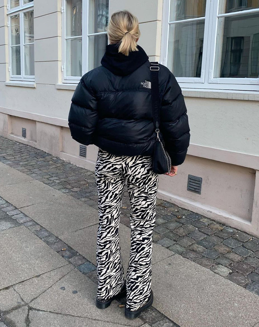 Zoven broek in 90's zebra zwart-wit