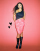 Afbeelding van Lonaka Bodycon Rok in Rozenbladrood