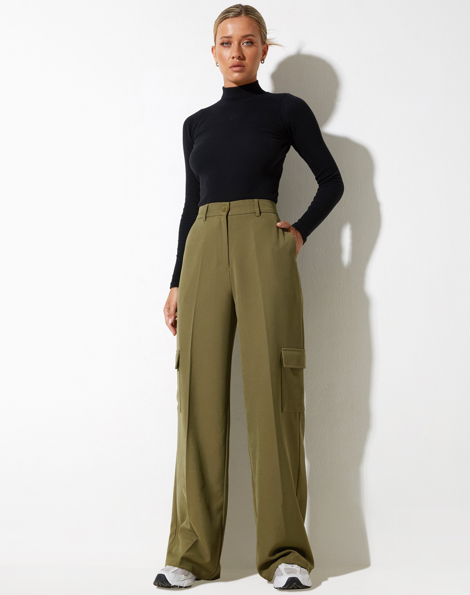 Afbeelding van Abba broek in Cargo Pocket Olive