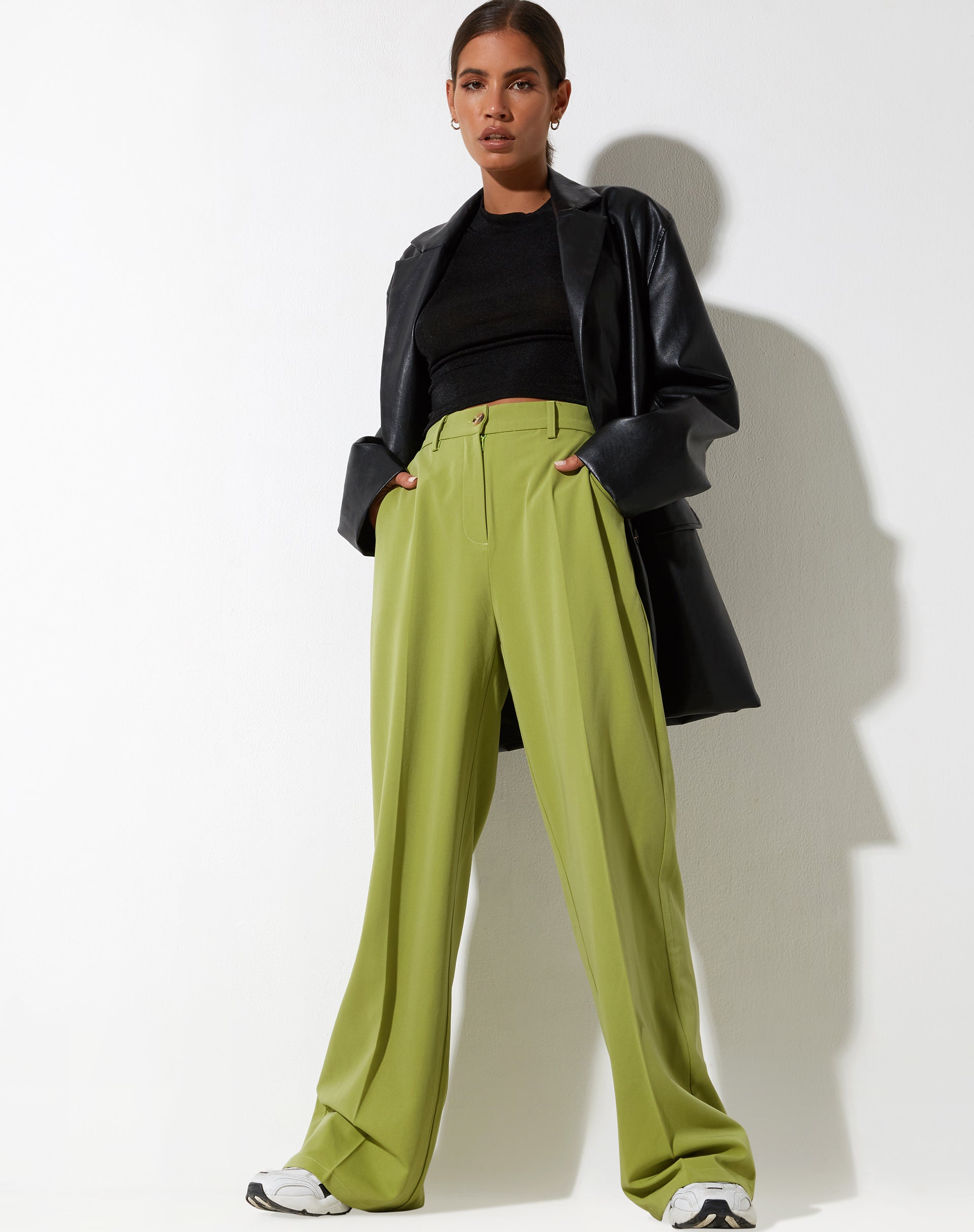 Afbeelding van Abba Straight Leg Trouser in Tailoring Apple Green