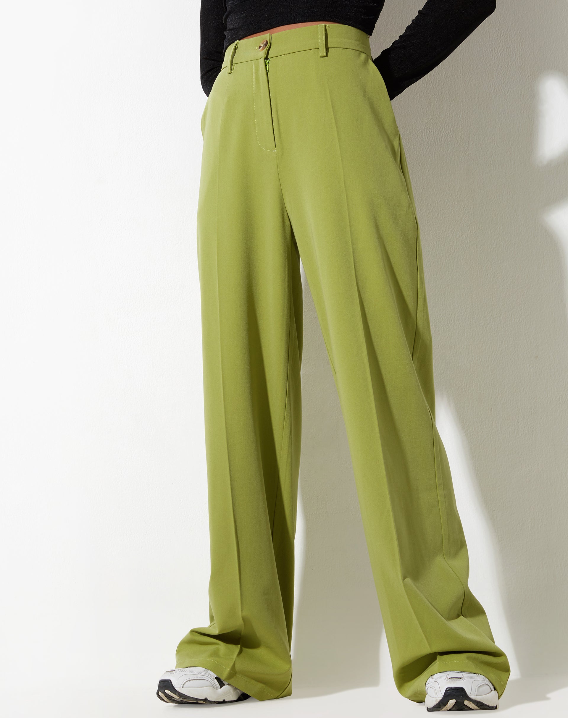 Afbeelding van Abba Straight Leg Trouser in Tailoring Apple Green