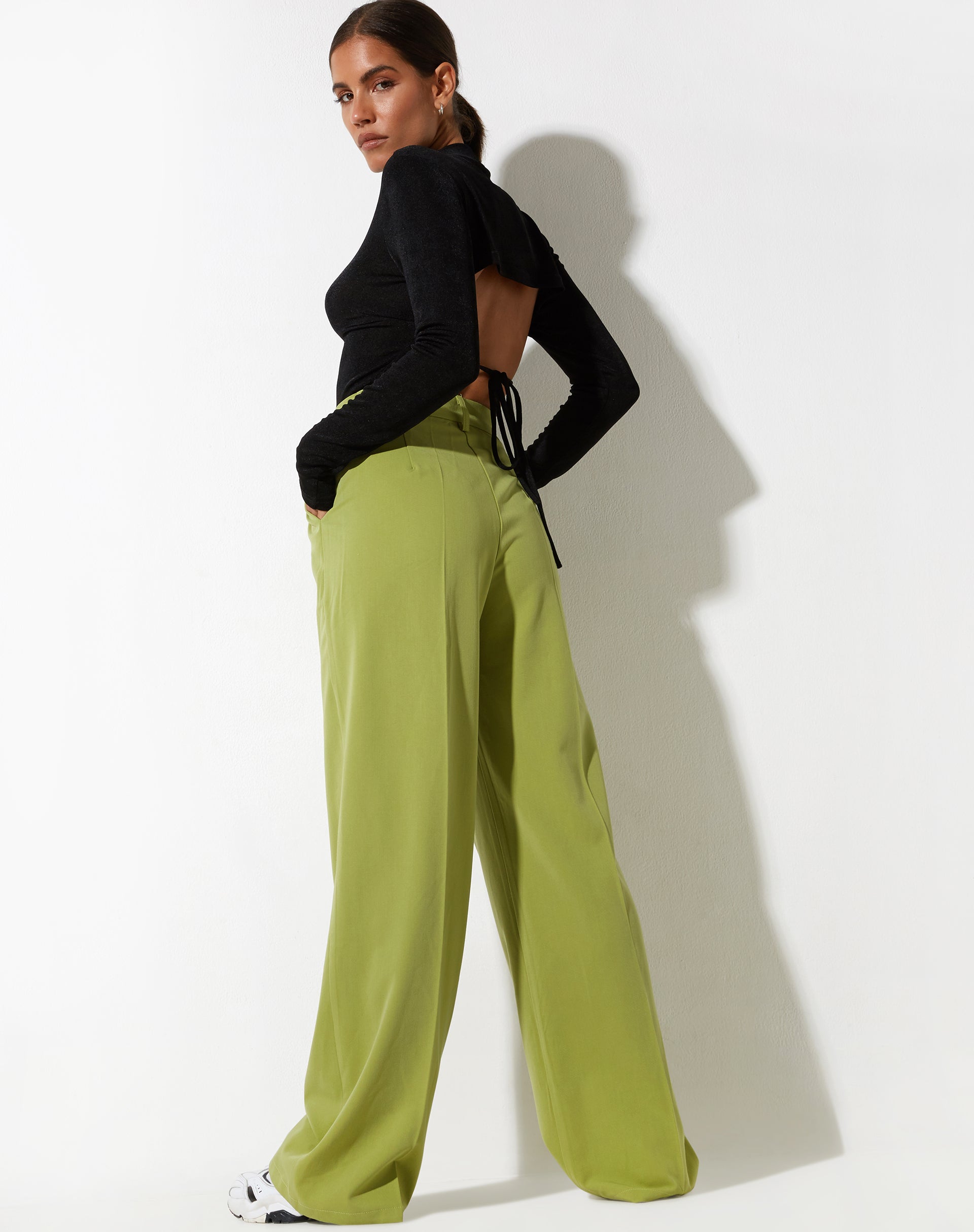 Afbeelding van Abba Straight Leg Trouser in Tailoring Apple Green