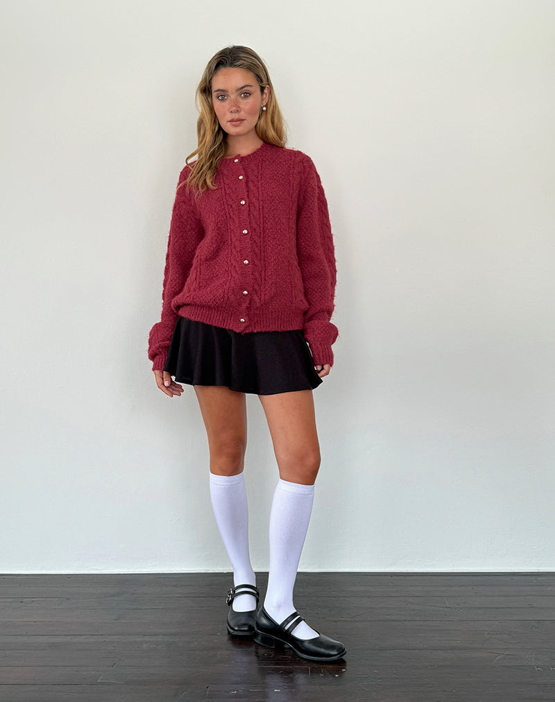 Afbeelding van Aceso Vest in Brush Knit Bourgondië