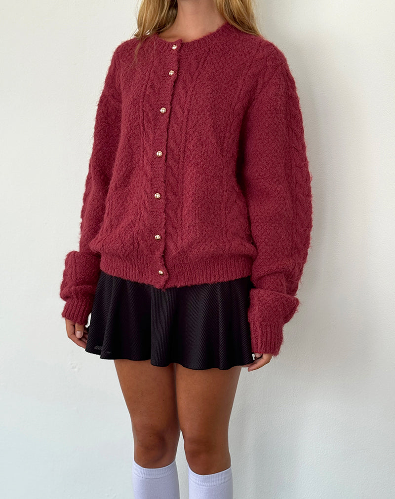 Afbeelding van Aceso Vest in Brush Knit Bourgondië