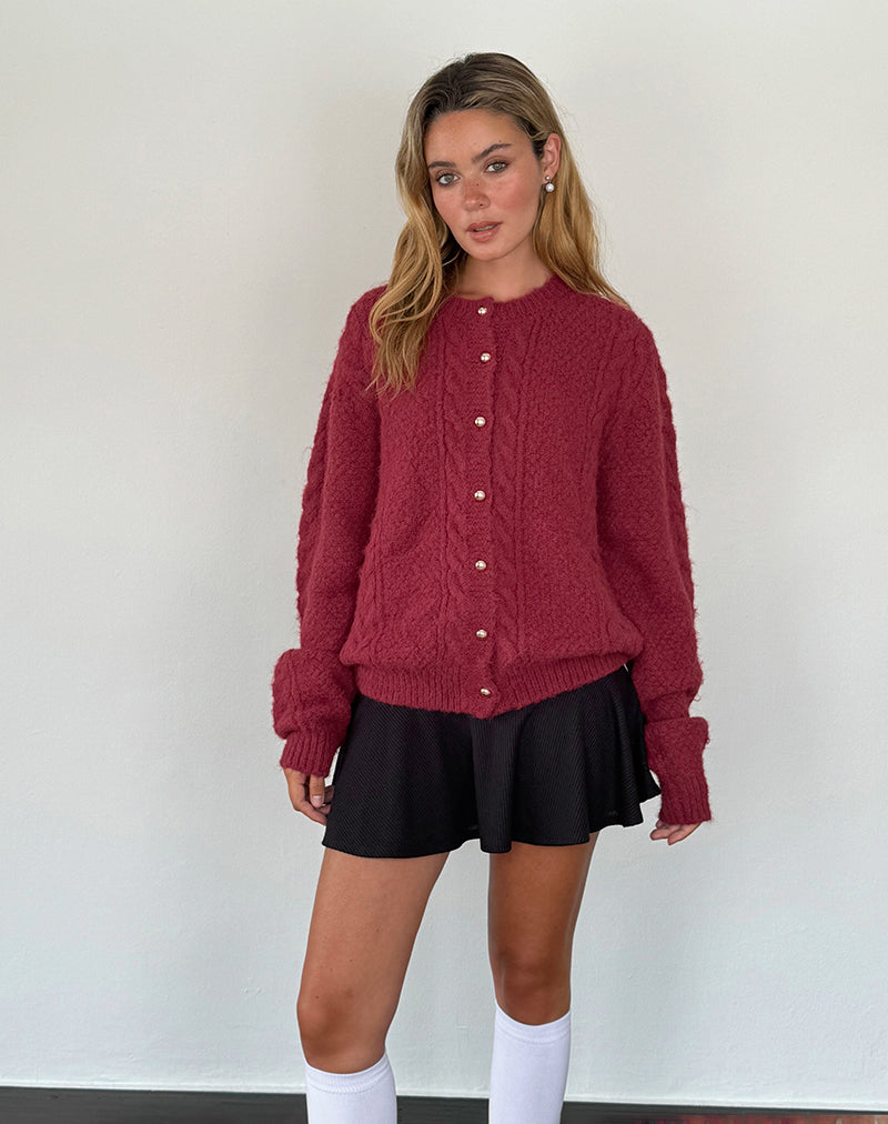 Afbeelding van Aceso Vest in Brush Knit Bourgondië