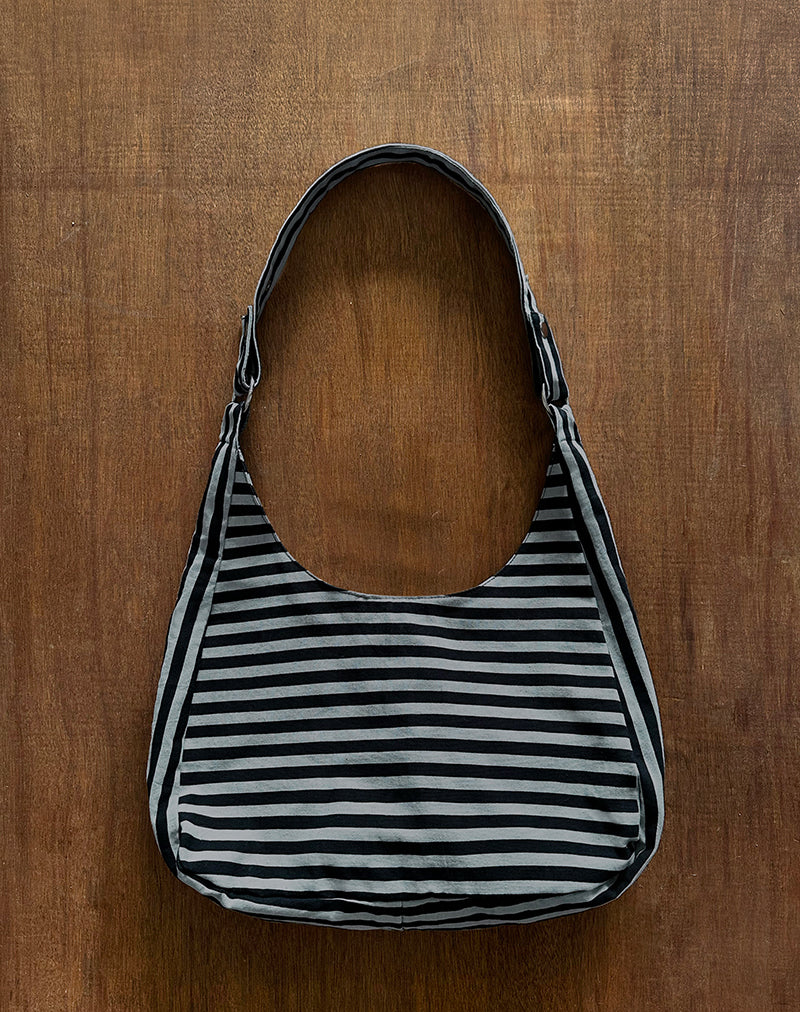 Aimi tas in grijs met zwarte streep