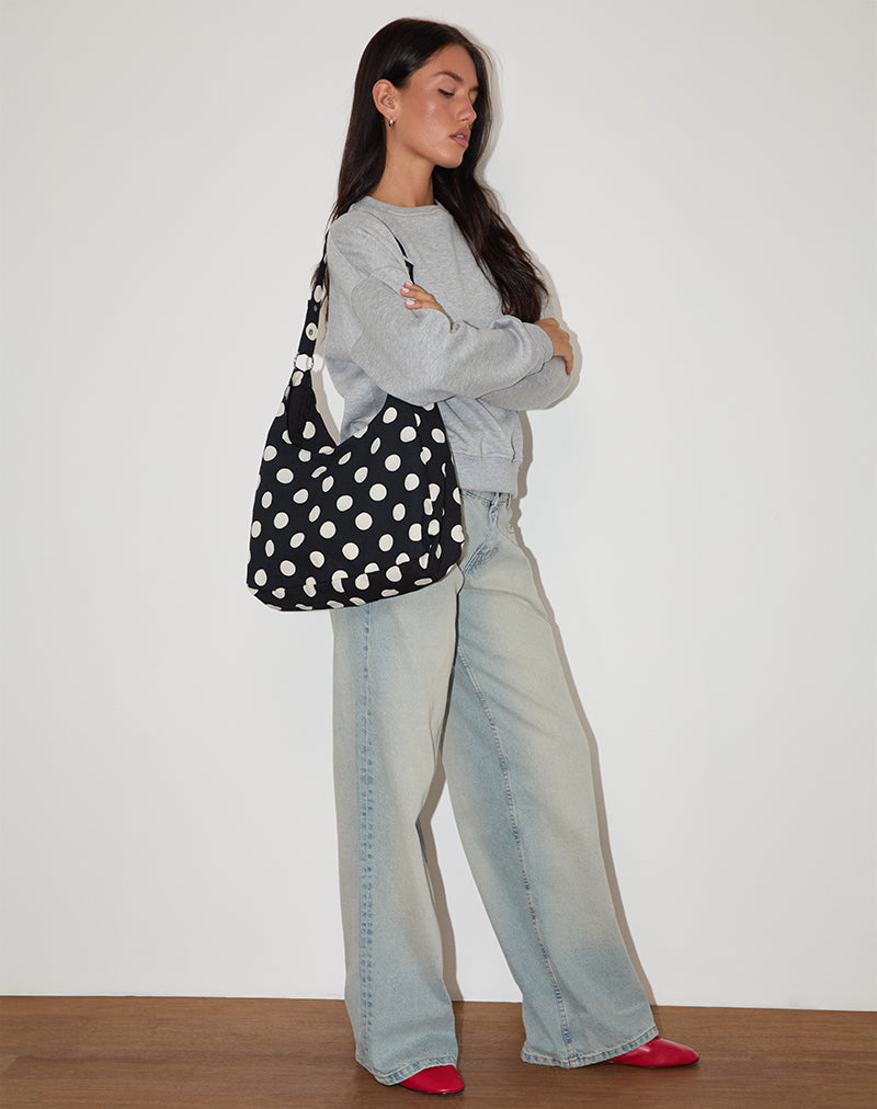 Afbeelding van Aimi Tas in Grote Polka Zwart