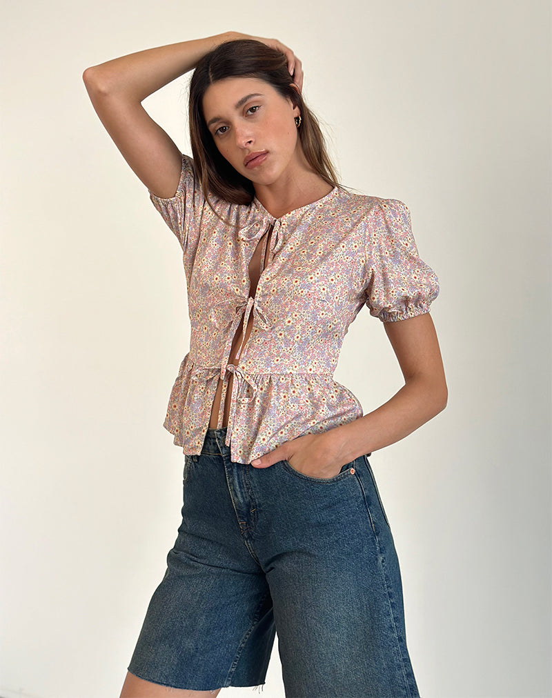 Afbeelding van Ajasi Blouse in 70s Prairie Girl Flock