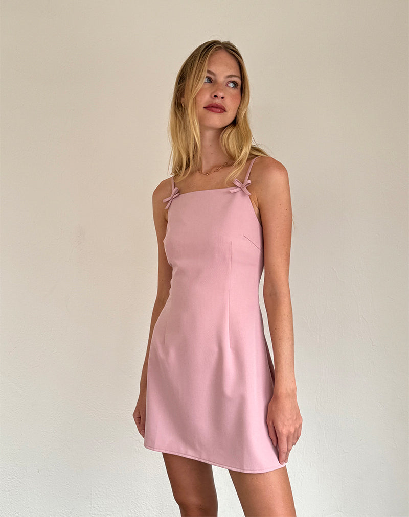 Aketi Mini Jurk in Dusky Roze