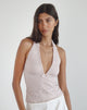 Afbeelding van Aksa haltertop in kant Lotus Roze