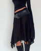 Afbeelding van Albertha Midi rok in chiffon zwart