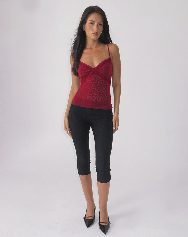 Afbeelding van Alcesta Cami Top in Heart Flock Maroon