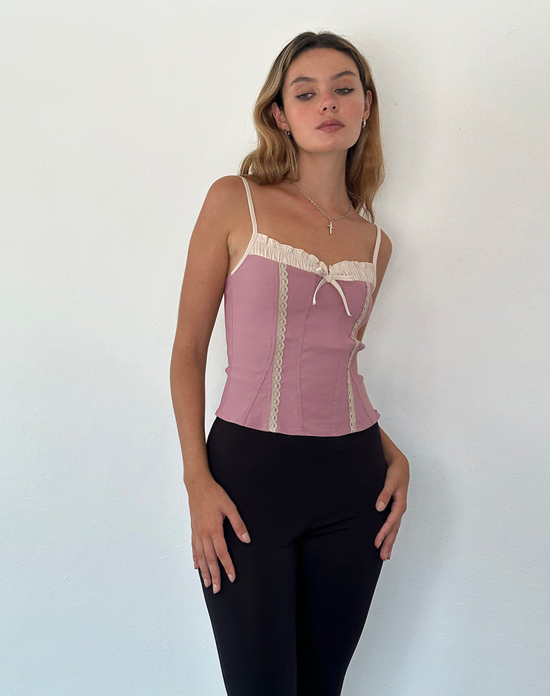 Afbeelding van Alexa Corset Top in Dusky Pink