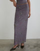 Afbeelding van Alfreda Maxi-rok in Flare Flower Purple