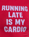 Adrenaline Rood met Running Late Slogan