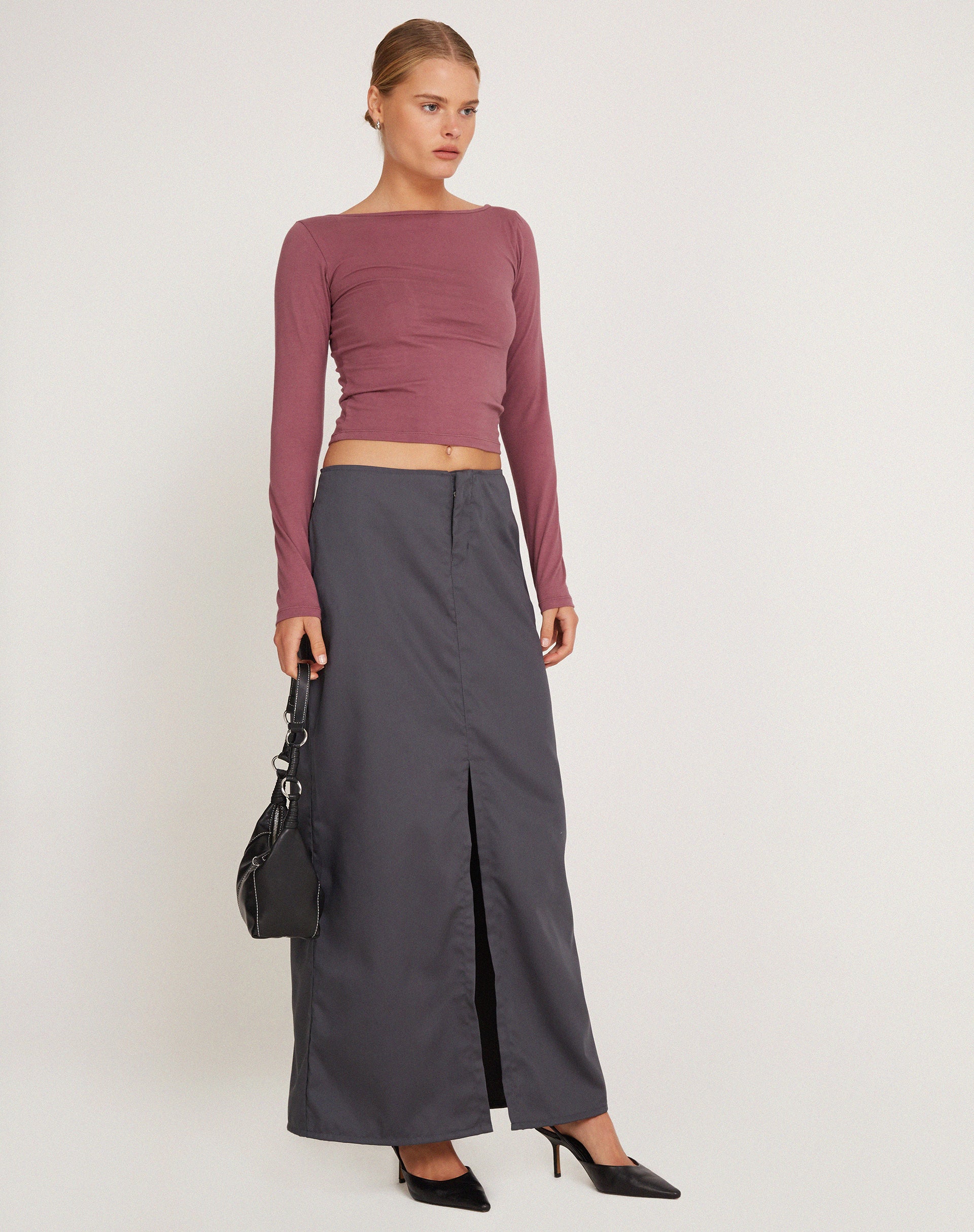 Afbeelding van Amabon Lange Mouw Top in Mauve