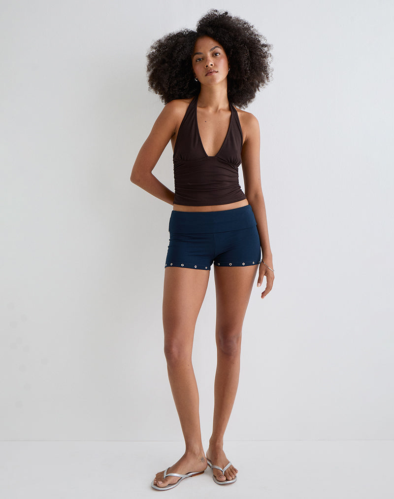 Afbeelding van Amane Foldover Short in Rayon Jersey Navy