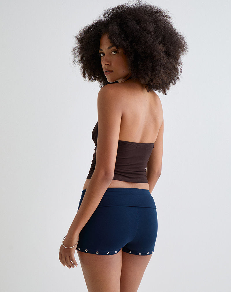 Afbeelding van Amane Foldover Short in Rayon Jersey Navy