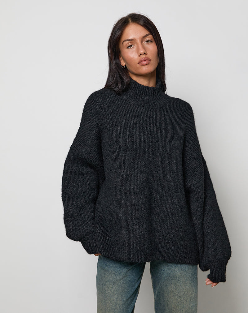 Amato oversized trui in zwart