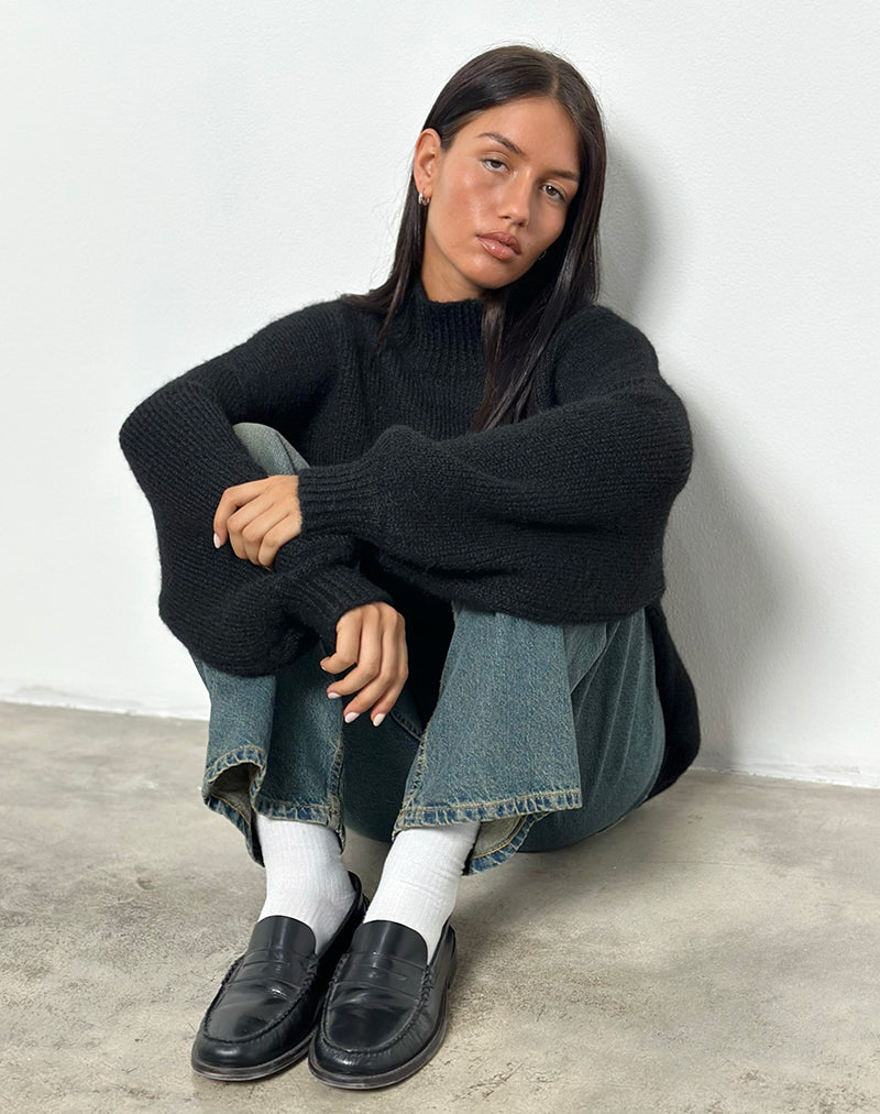 Afbeelding van Amato oversized trui in zwart