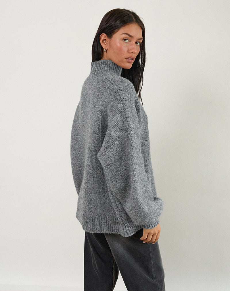 Afbeelding van Amato oversized trui in grijs