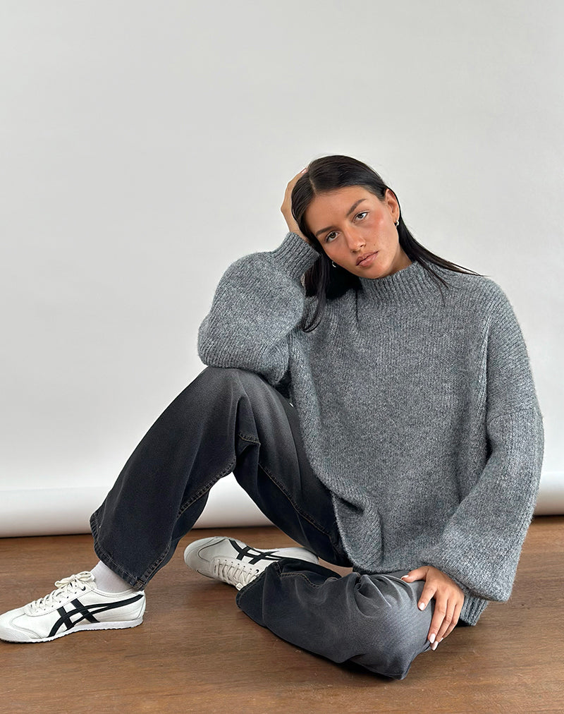 Afbeelding van Amato oversized trui in grijs