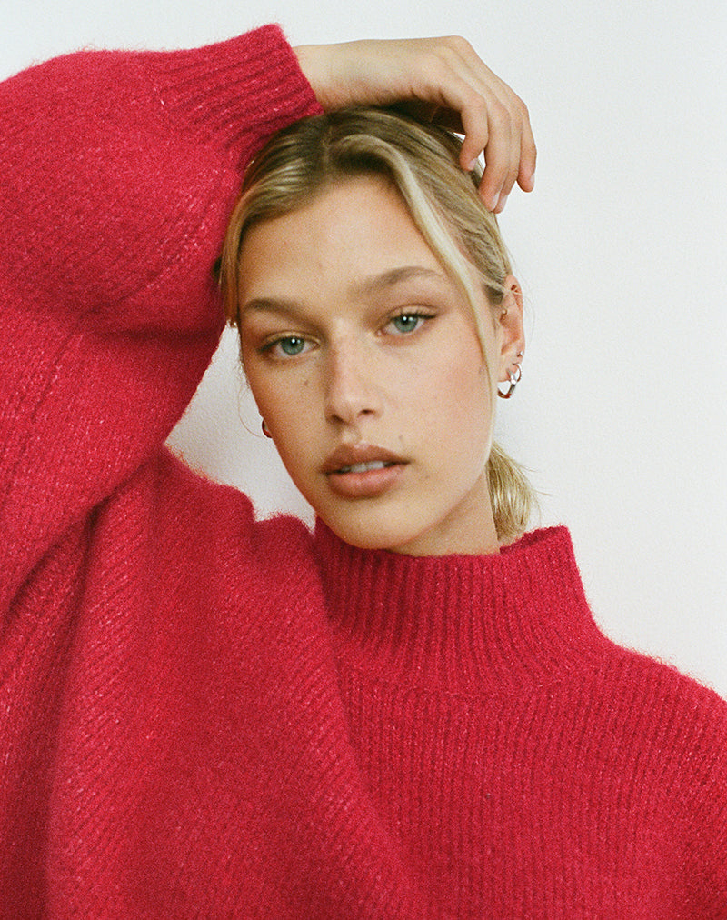 Amato Oversized Trui in Rood