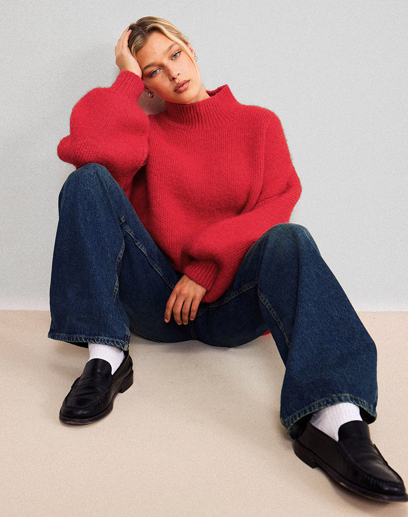 Afbeelding van Amato Oversized Trui in Rood
